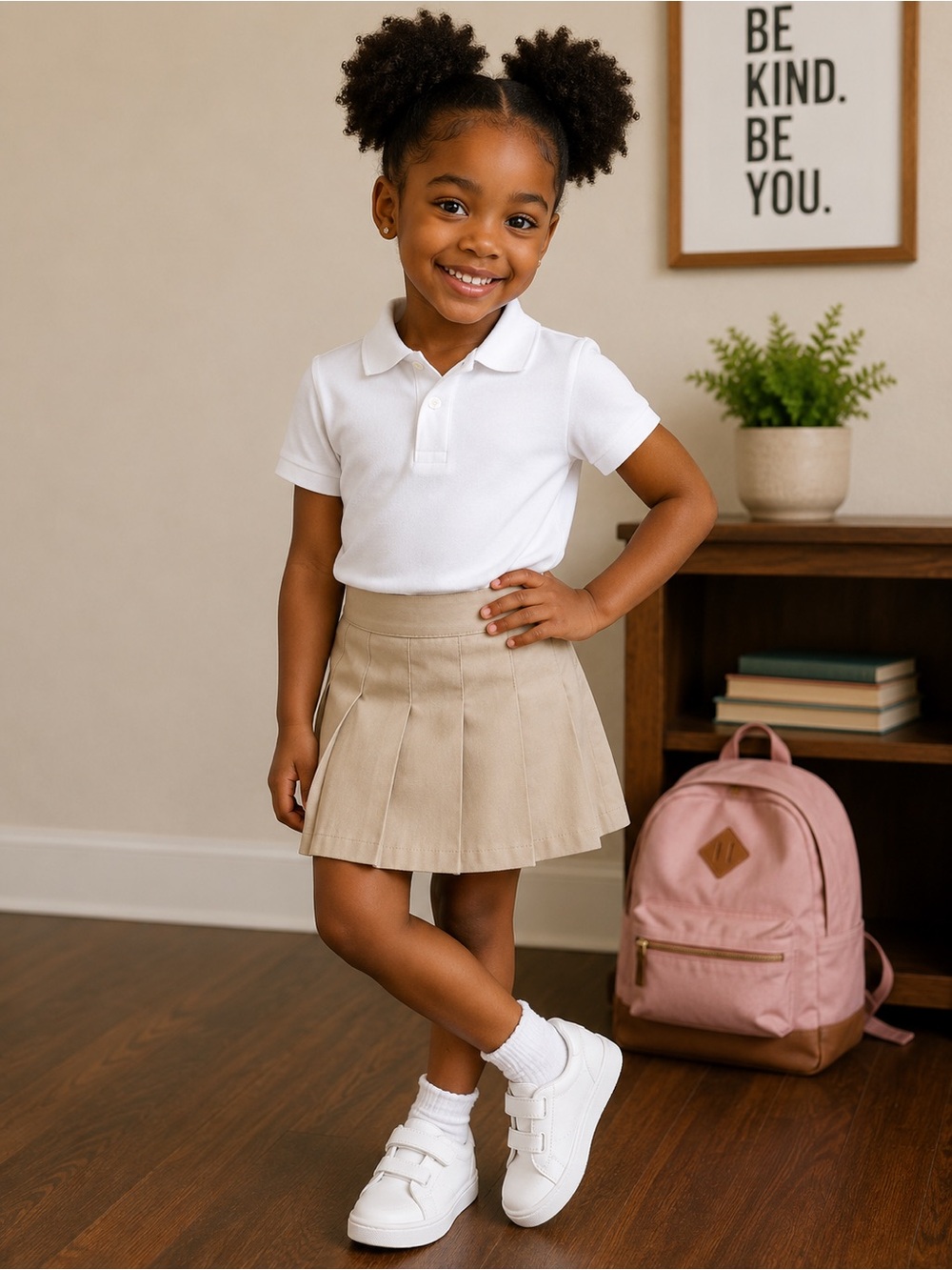 NWT - UNISEX Cat & Jack White Uniform Polo Shirt Girls XS (4-5) School